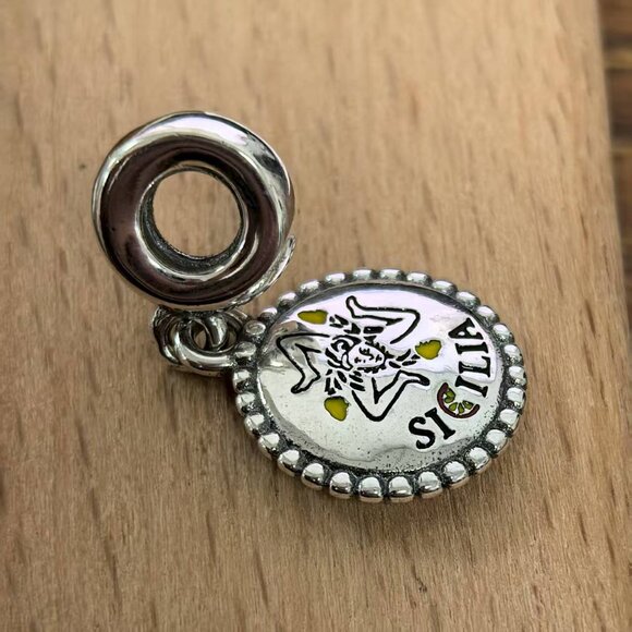 Pandora Sicilia Exclusive Bead Charm Pendant, S925 Silver Bracelets - Picture 3 of 4